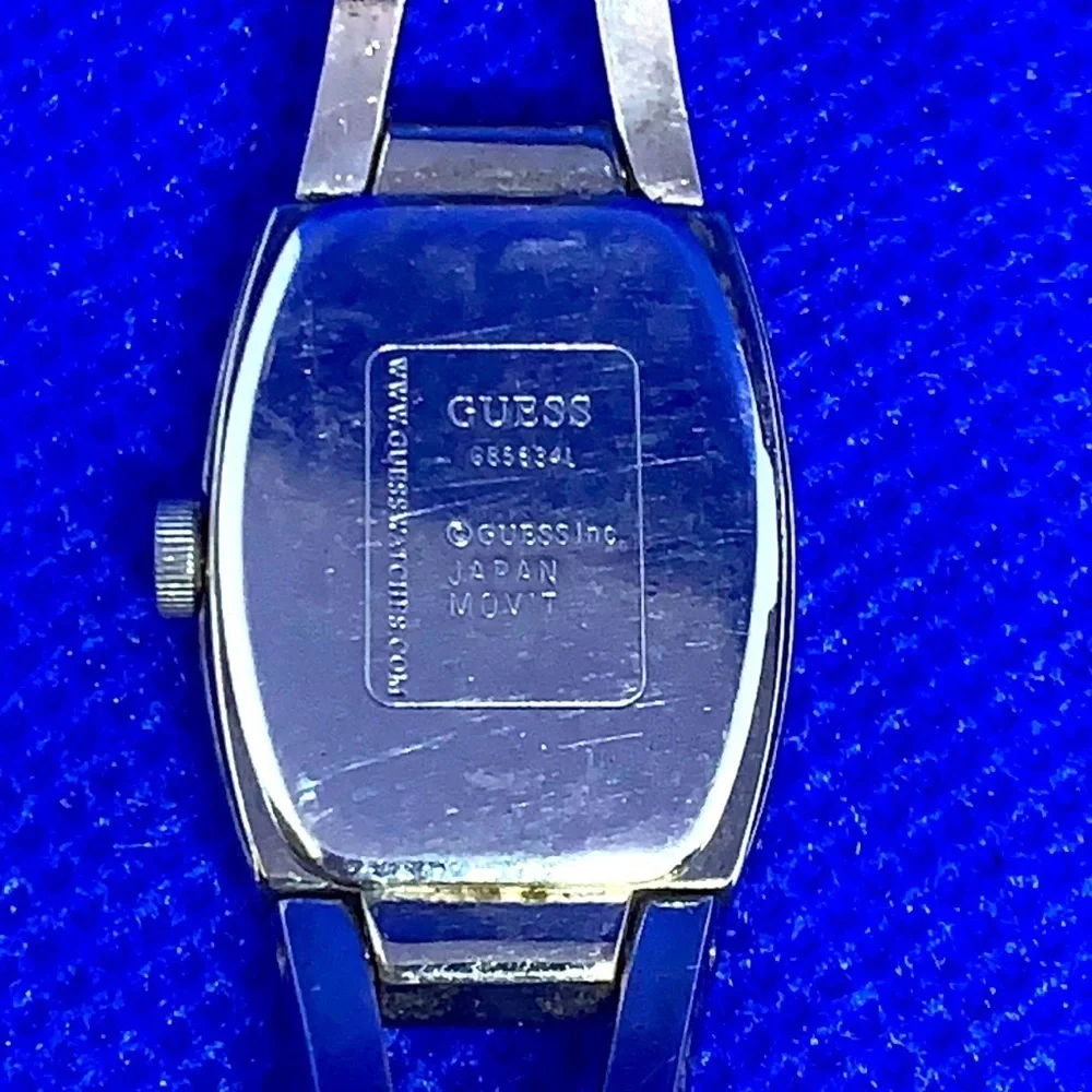 Guess watch - black and silver with rhinestones